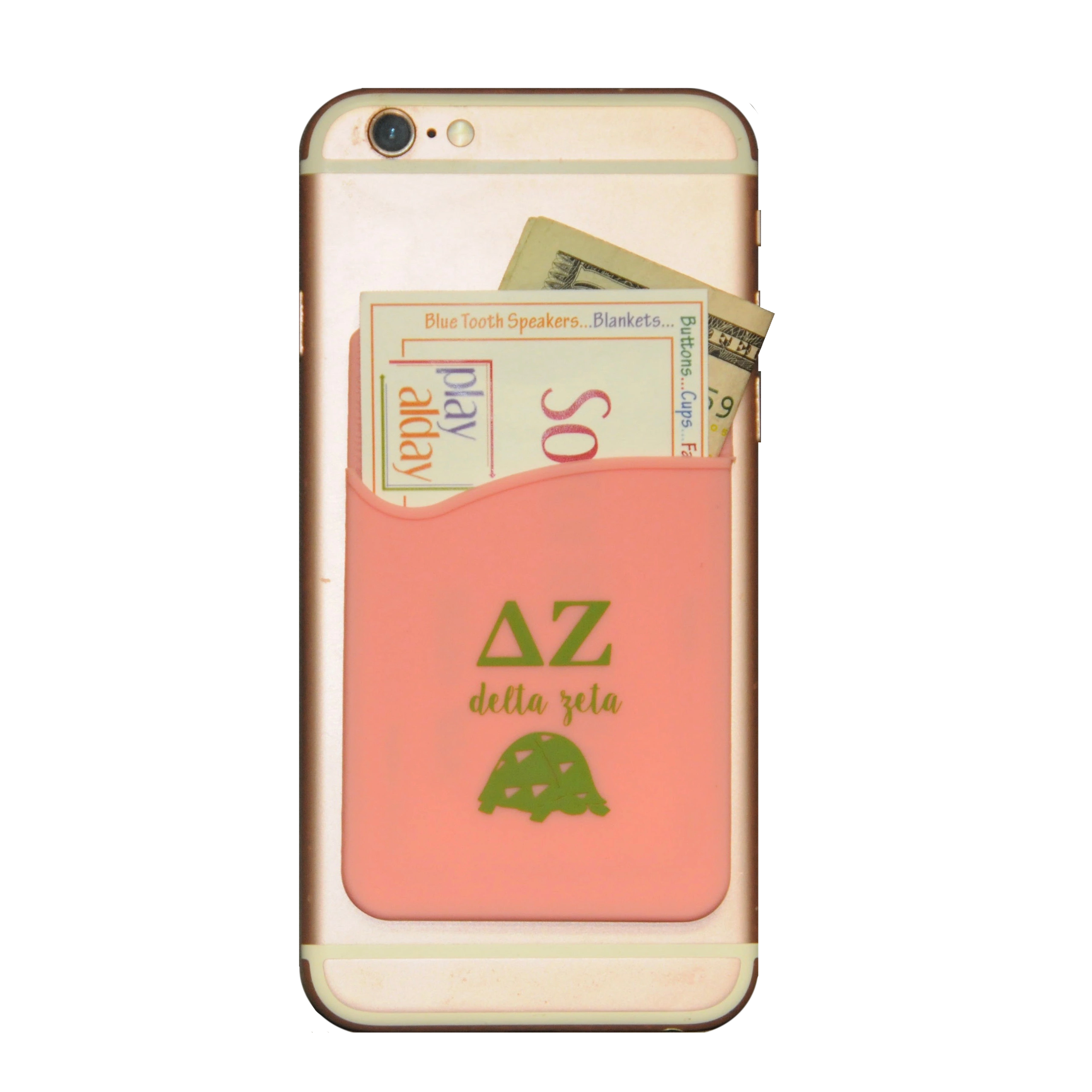 Delta Zeta Cell Phone Pocket – Pink